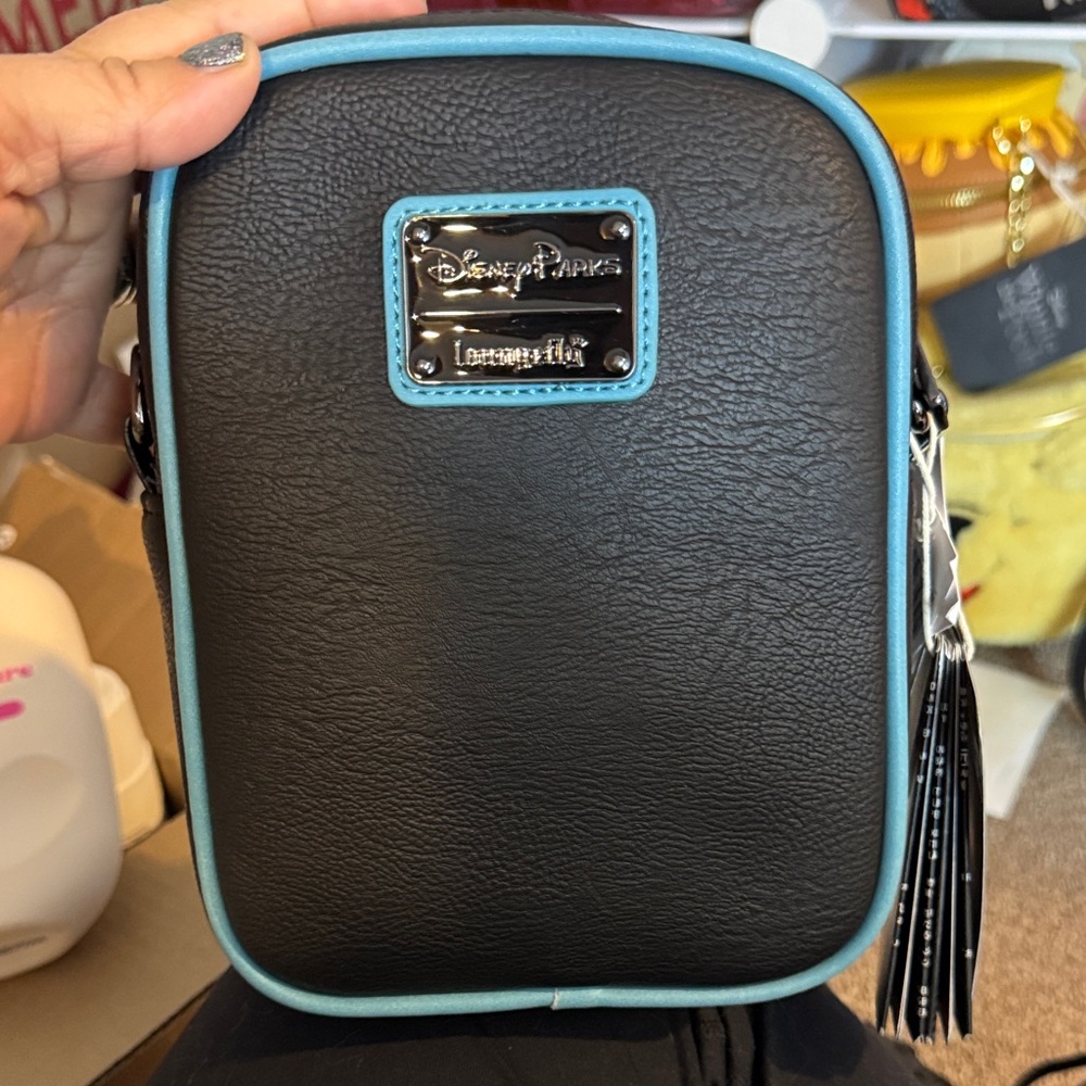 Loungefly Black and Blue Crossbody Bag